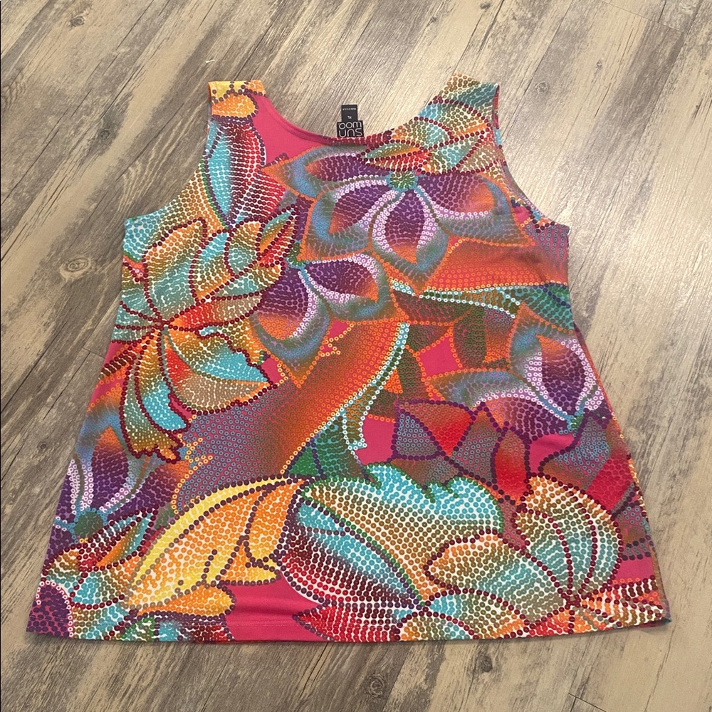 Clara Sun Woo Stretchy Tank Top Multi Colored XL - Picture 7 of 7
